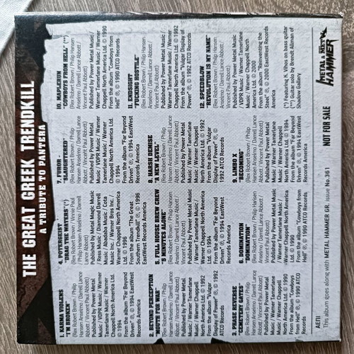 The Great Greek Trendkill CD new, tribute to Pantera metal