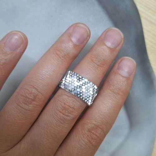 Miyuki Handmade Ring New, Japanese Glass Beads