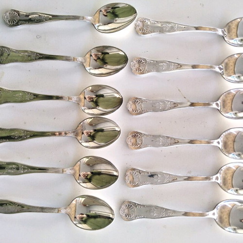 Vintage silverplated cutlery set 50 pieces Kings Pattern