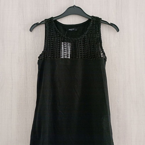Reserved sleeveless blouse new, black, XS