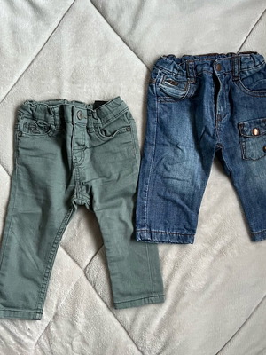 Детски дънки като нови, размер 6М, H&M и Dpam