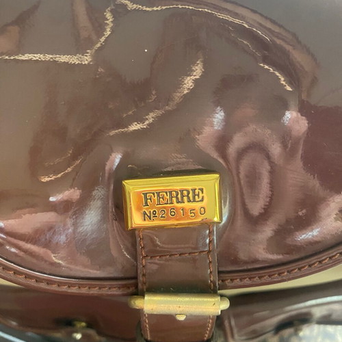 Gianfranco Ferre backpack used, beige and brown