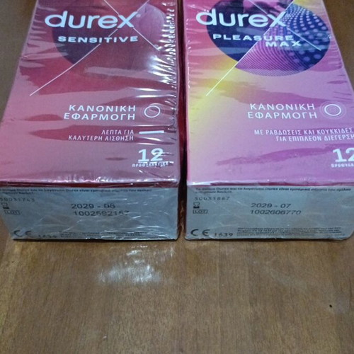 Durex set with condoms and lubricants, 4 pieces, new