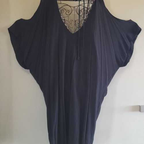 OFF-SHOULDER KAFTAN WITH LACE AND ITALIAN STONES