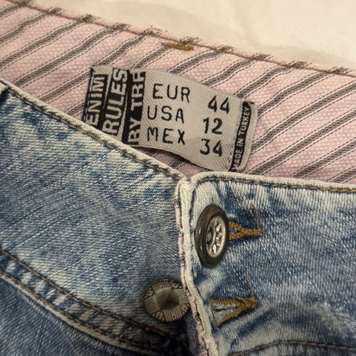 Zara trf short denim shorts size 44 with fading and tears