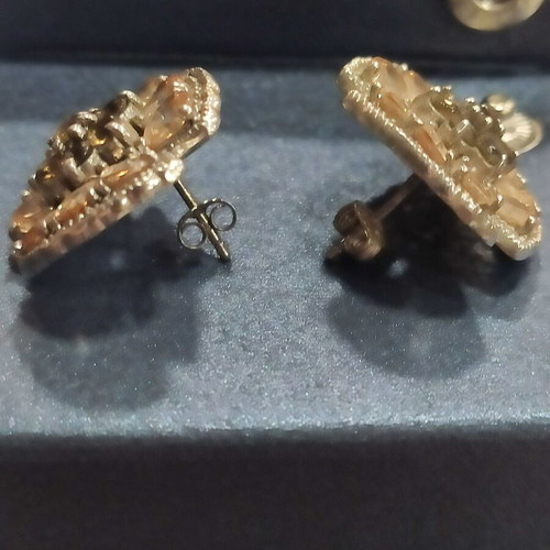 Silver 925 earrings plated with zircon new