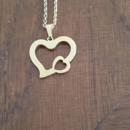Heart pendant stainless steel gold color new