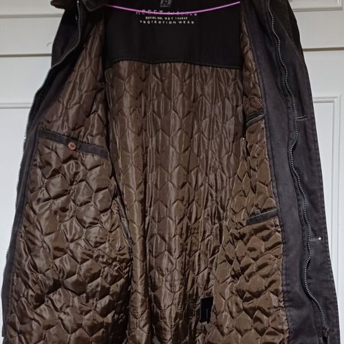 Men's jacket 3XL used, dark brown, warm