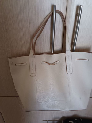KEM tote bag used, shoulder, beige in very good condition