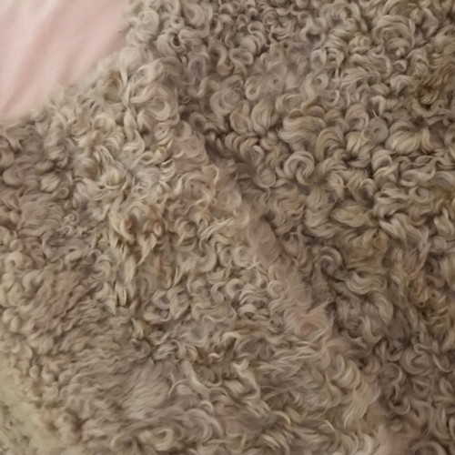 Fur pillowcase 40x40cm natural color, 100% leather with fur, new