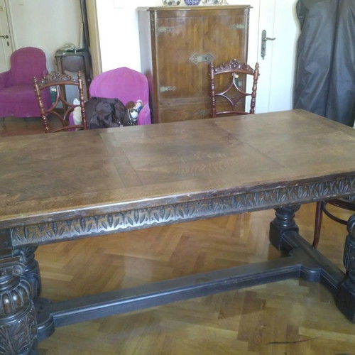 Table from 1826 used, monastic style, solid wood