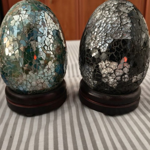 Decorative eggs on base used, very good condition