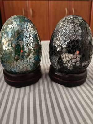 Decorative eggs on base used, very good condition
