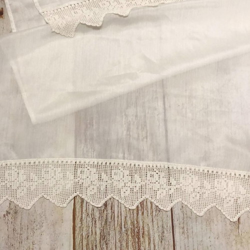 Set of 2 used cotton salon napkins 101x61 cm
