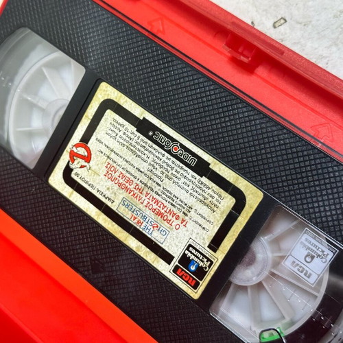 The Real Ghostbusters VHS tape used, dubbed