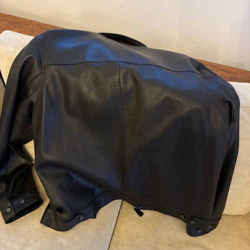 Ralph Lauren leather jacket M like new, black