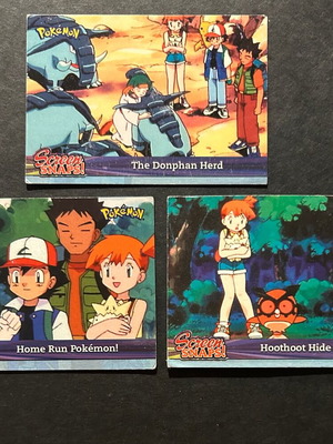 Pokémon Topps cards used, pack of 3 Screen Snaps #4, #9, #10