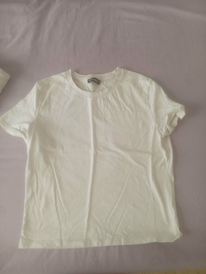 Beige women's T-shirt, size S