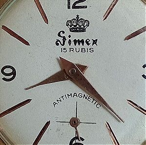 Ρολόι χειρός ανδρικό SIMEX (15 rubis). Μηχανικό.