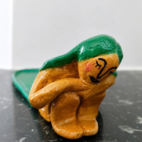 Handmade air clay decorative sculpture new, unique piece