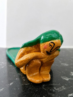 Handmade air clay decorative sculpture new, unique piece