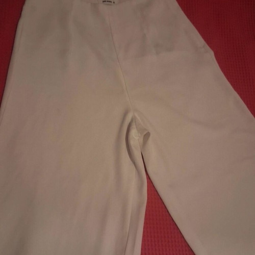 Pink Woman white wide pants like new, size M 38 10