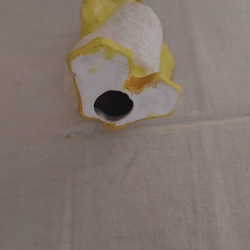 Plaster decorative duck used