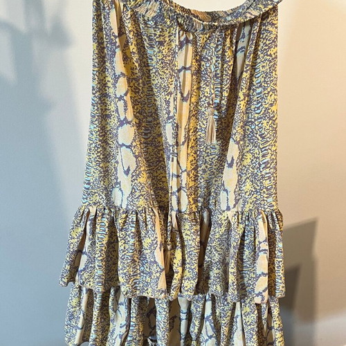 Positano summer skirt like new, light yellow, asymmetric