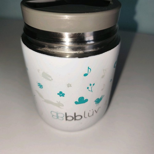 BBLUV Stainless Steel Food Thermos 300ml used Aqua Blue