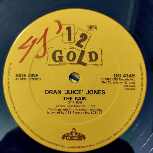 Oran 'Juice' Jones The Rain / Surface Happy 12'' vinyl single used