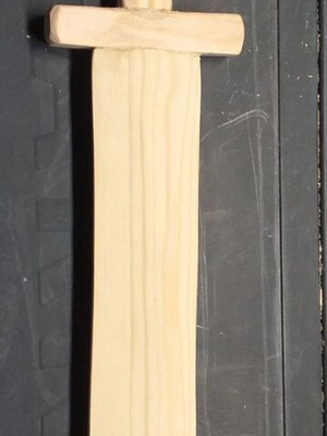 Wooden children's sword handmade 40 cm new