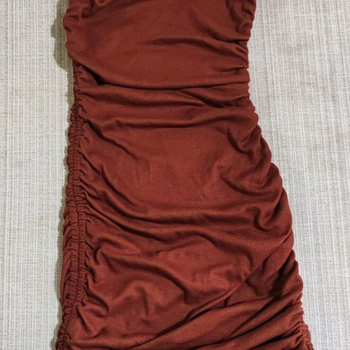 Brown Shein dress like new one shoulder with adjustable length
