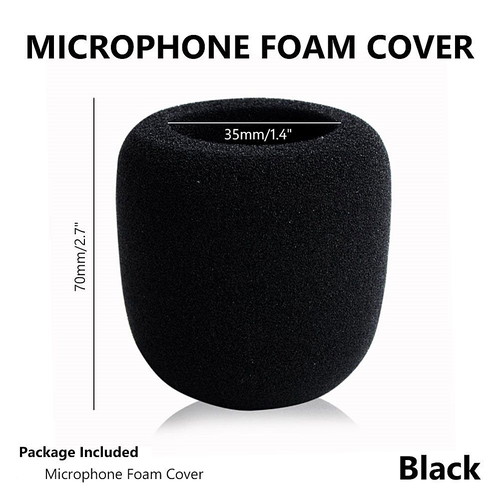 Microphone Windshield Sponge Pop Filter new, black