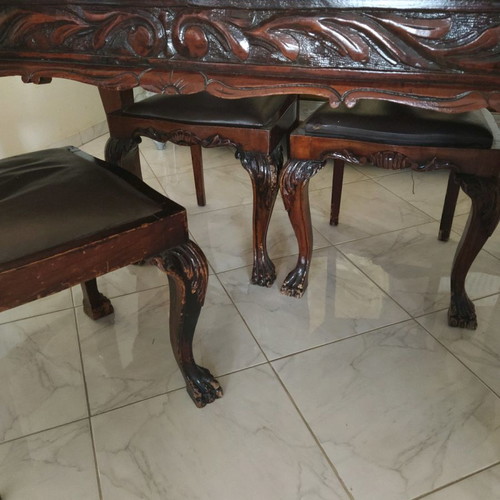 Antique dining table used 1920-30 fully handmade