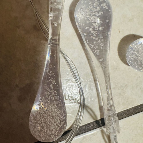 LED lights drops set of 10 battery operated like new