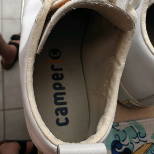 Camper sneakers woman used, size 37, white sports shoes