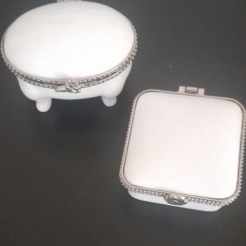Limoges bomboniere jewelry boxes, 1990s