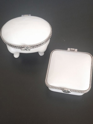 Limoges bomboniere jewelry boxes, 1990s