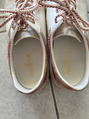 Hogan women's sneakers size 40, white and pink