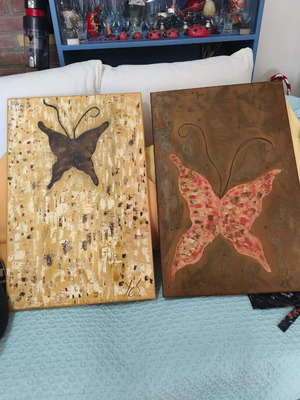 Handmade paintings on canvas 60cm x 40cm used