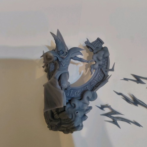Dark Magician figure from Yu-Gi-Oh 3D printed, like new, unpainted