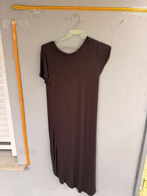 Zara Collection B brown asymmetric midi dress with knot used