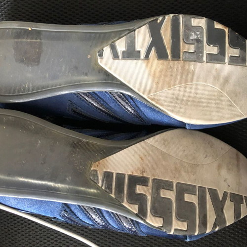 Miss Sixty dark blue satin sneakers used, size 40