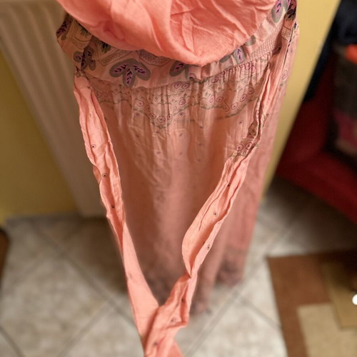 Ροζ Boho Maxi Φόρεμα σαν καινούργιο, αέρινο και θηλυκό