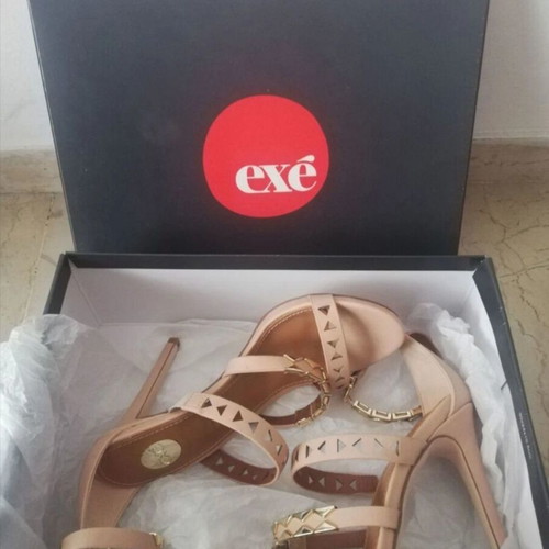 Exe beige sandals with gold details, size 38