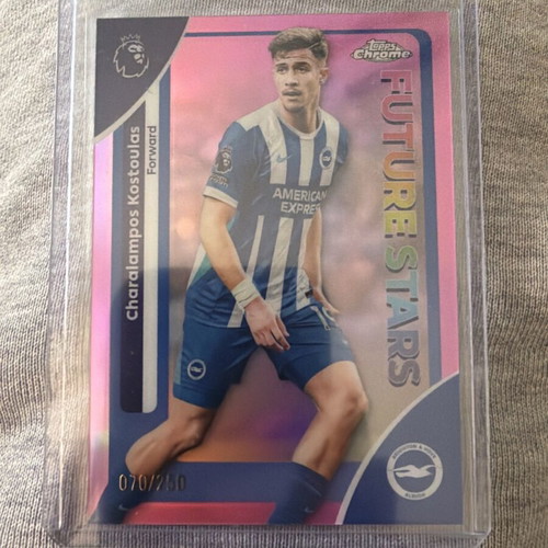 Charalampos Kostoulas Topps Chrome Premier League Future Stars Pink Parallel