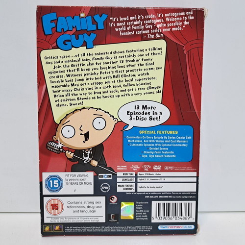 Family Guy Season 6 DVD used, comedy animated series