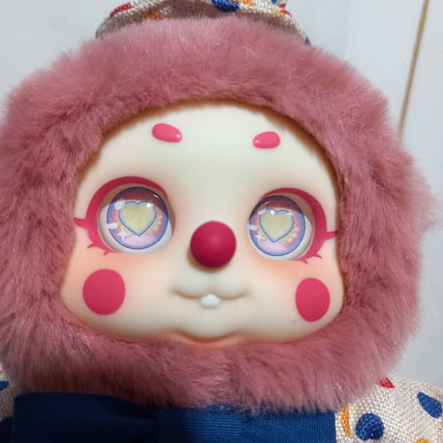 Harlequin clown plush monkey like new