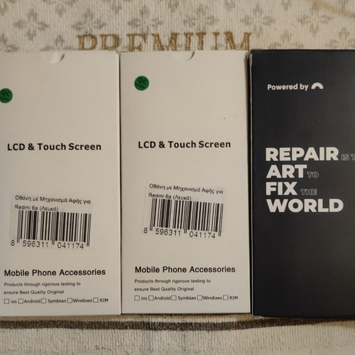 3x LCD Touch Screens for Xiaomi Redmi 6 / 6A, white, new