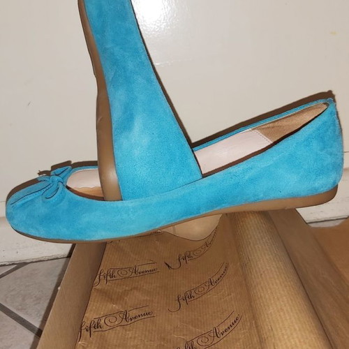 Tsouderos ballerinas used, turquoise, size 37